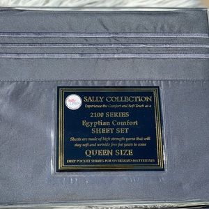 Brand new Queen size bed sheet set,4PCS, deep pocket, gray color